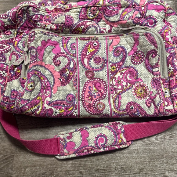 Vera Bradley Paisley Meets Plaid Pattern Weekender Travel Bag - Picture 2 of 9